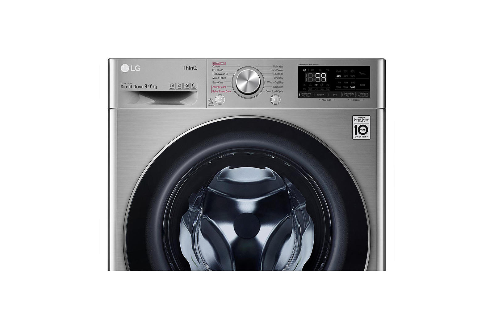 LG 9/6kg Washer Dryer LG Turbowash™, Graphite, FWV796STSE