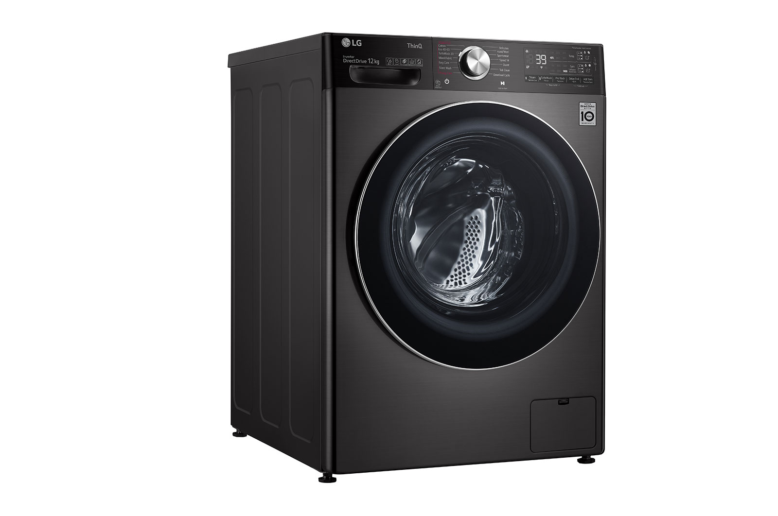 LG 12kg Washing Machine AI DD™, Black Steel, F4V1112BTSA
