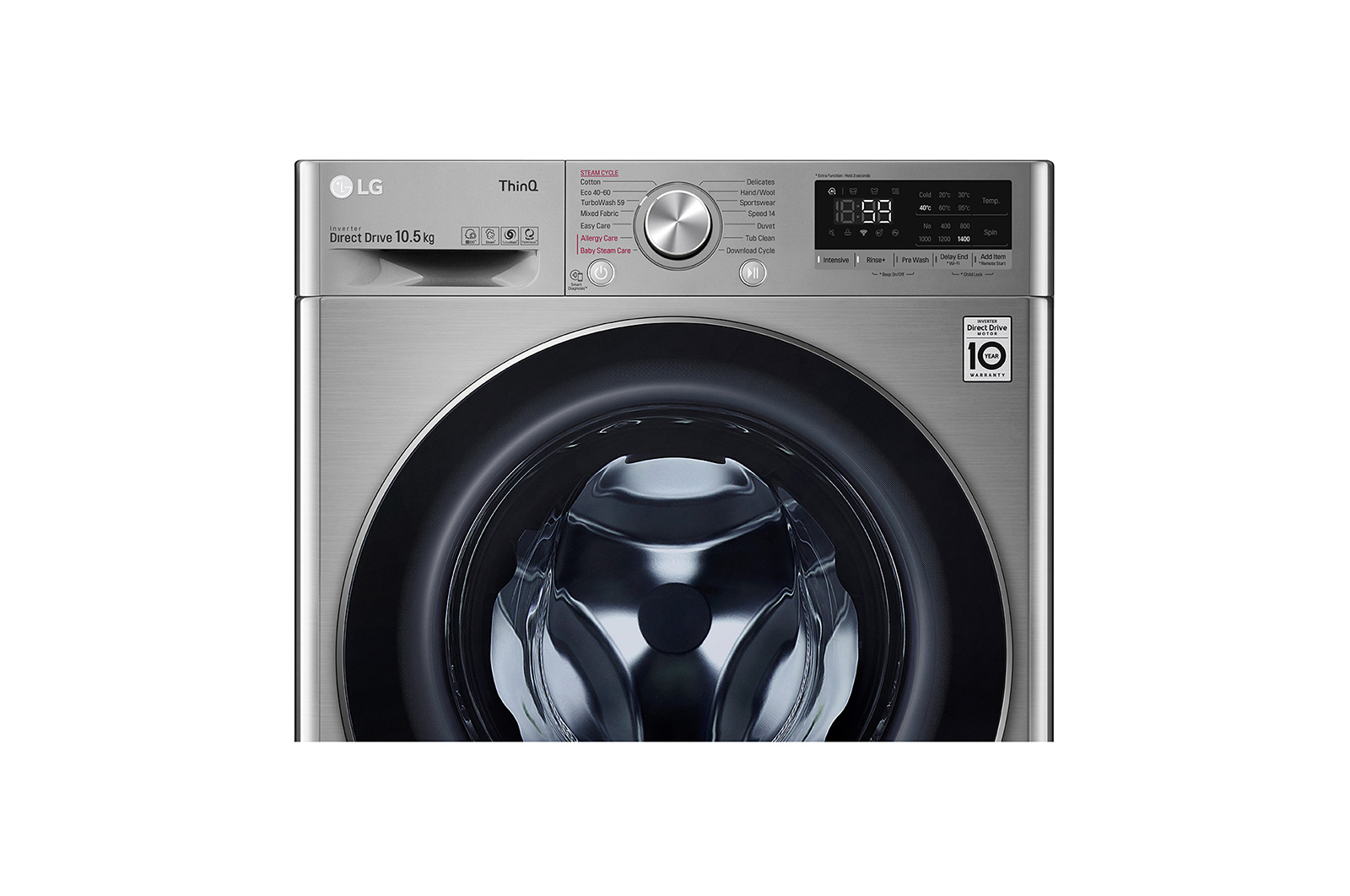 LG 10.5kg Washing Machine AI DD™, Graphite, F4V710STSE