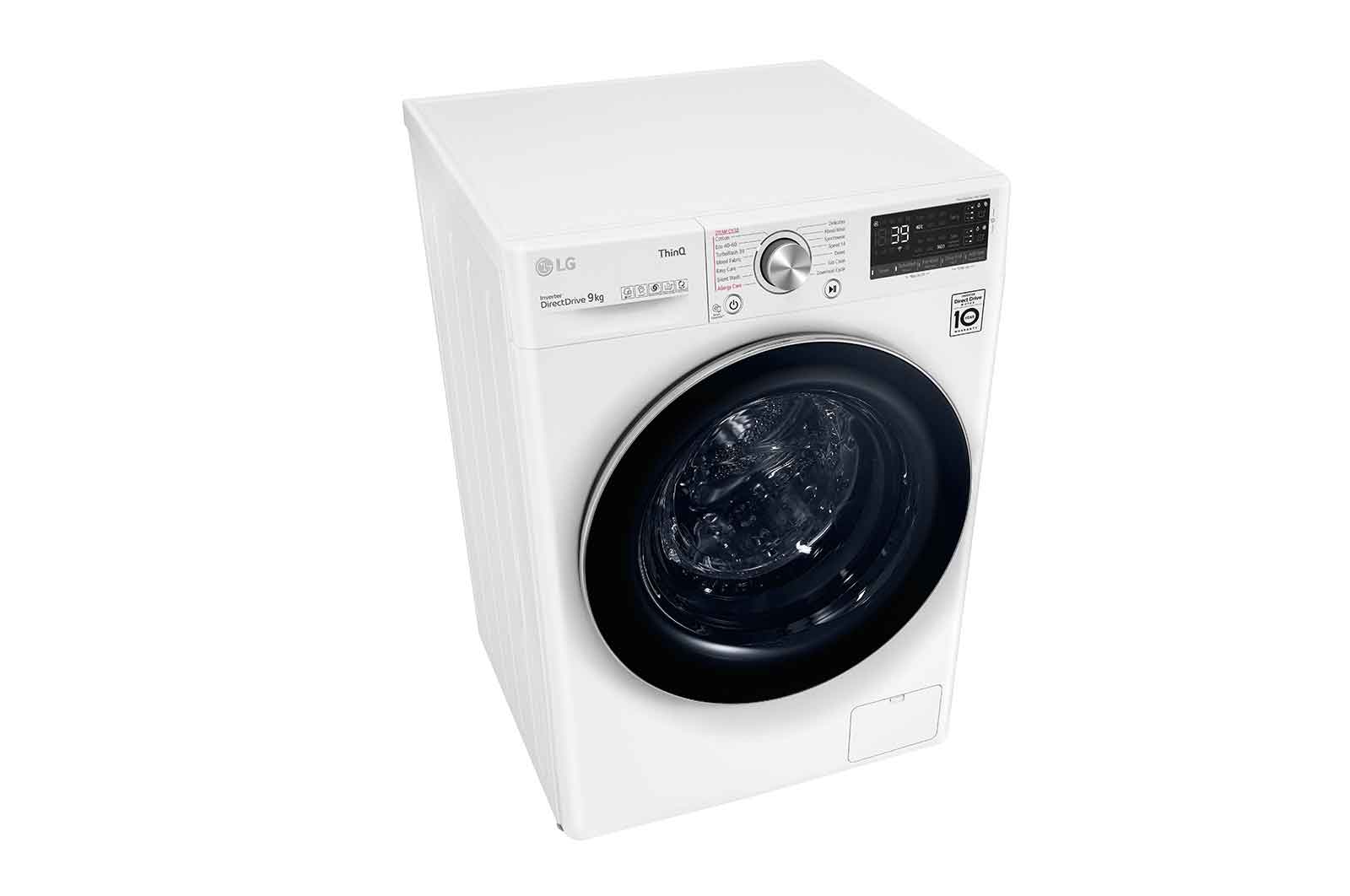 LG 9kg Washing Machine AI DD™, White, F6V909WTSA