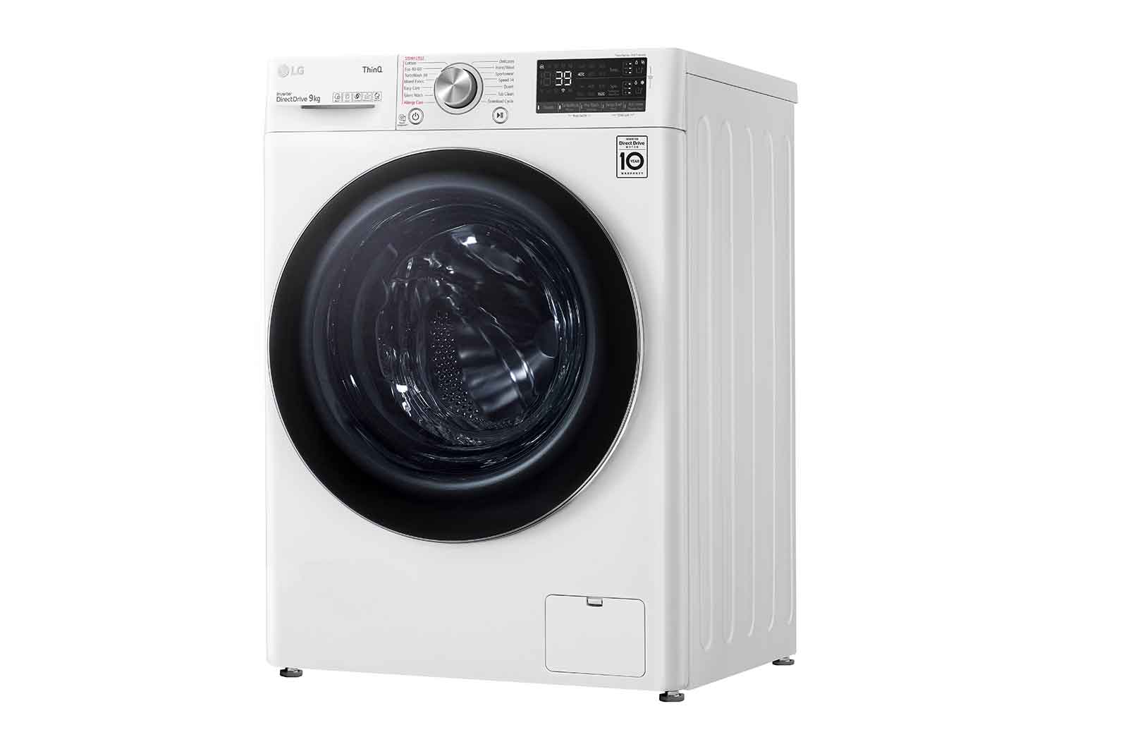 LG 9kg Washing Machine AI DD™, White, F6V909WTSA