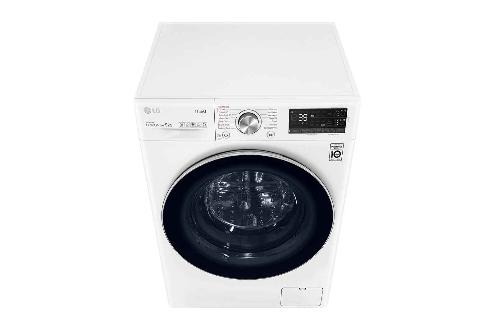 LG 9kg Washing Machine AI DD™, White, F6V909WTSA