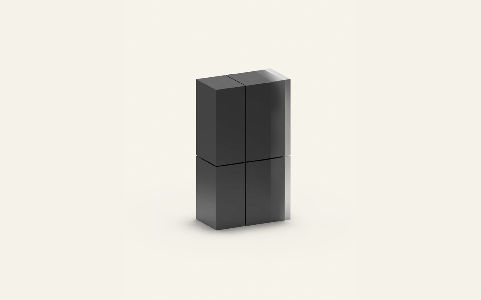 A diagram showing the size of American fridge freezers