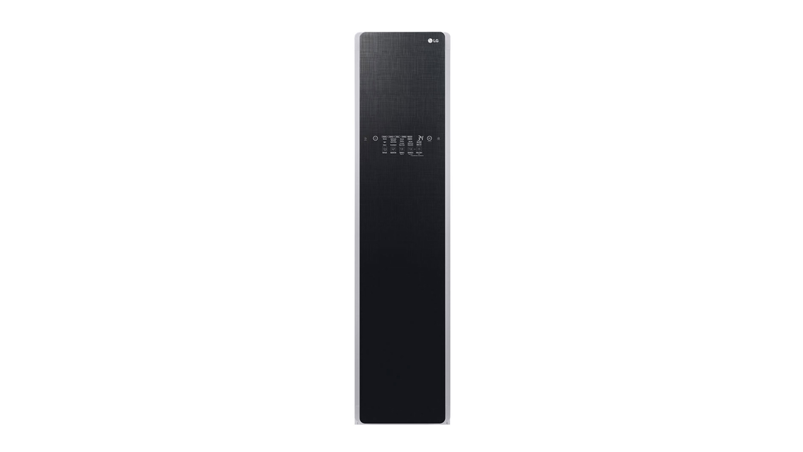 Image of front view of black lg styler.