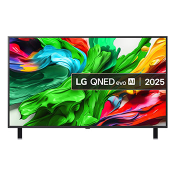 Front view of 55 inch LG QNED evo AI QNED85 MiniLED 4k Smart TV 2025 55QNED85A6C