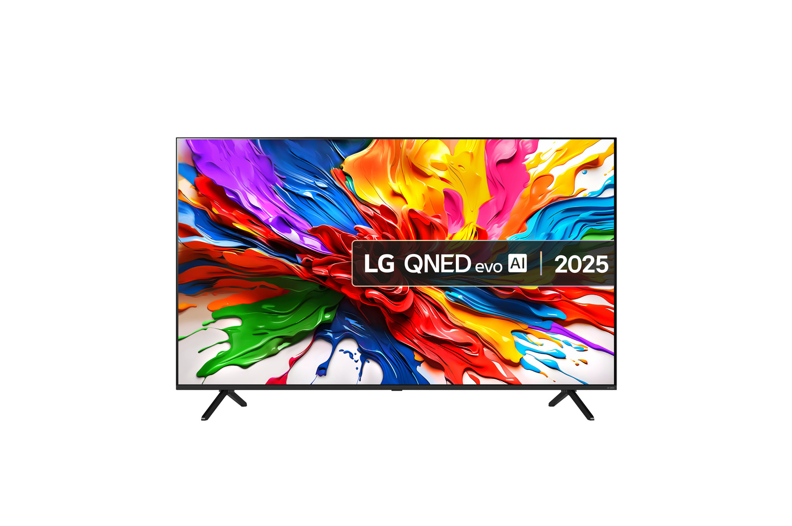 Front view of 75 Inch LG QNED evo AI QNED92 MiniLED 4K Smart TV 2025 75QNED92A6A