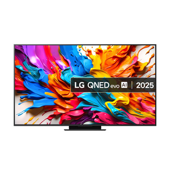 Front view of 75 Inch Class LG QNED evo AI QNED9MA Mini LED 4K Smart TV 2025 with True Wireless Video & Audio Transfer 75QNED9MA6B