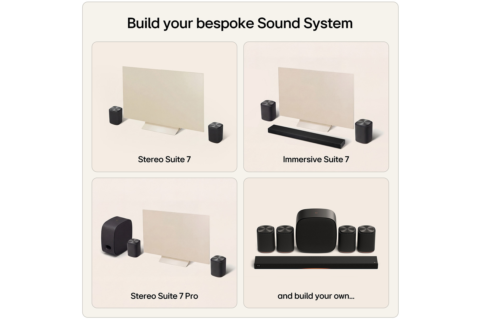 Feature card Build your bespoke sound system - this could be a setup for Stereo Suite 7 or Stereo Suite 7 pro or your own design