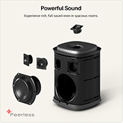 Feature card Powerful sound - which shows the some of the inside of the M7 displaying powerful hardware 