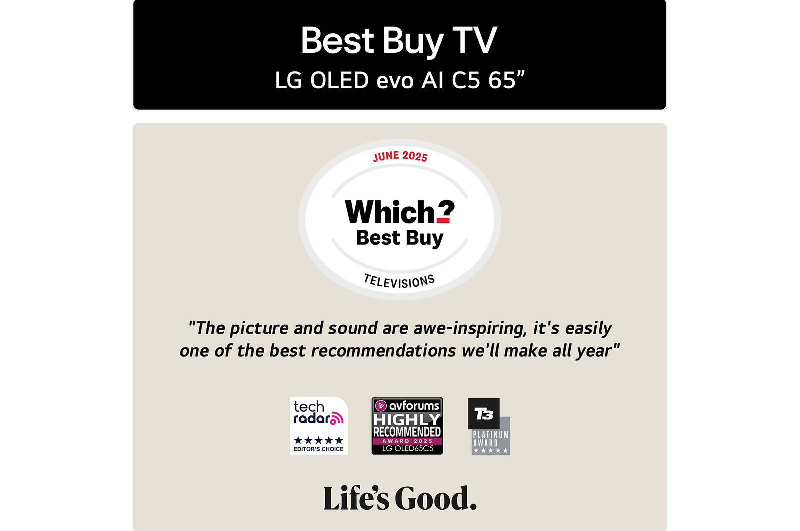 "The picture and sound are awe-inspiring, it's easily one of the best recommendations we'll make all year"