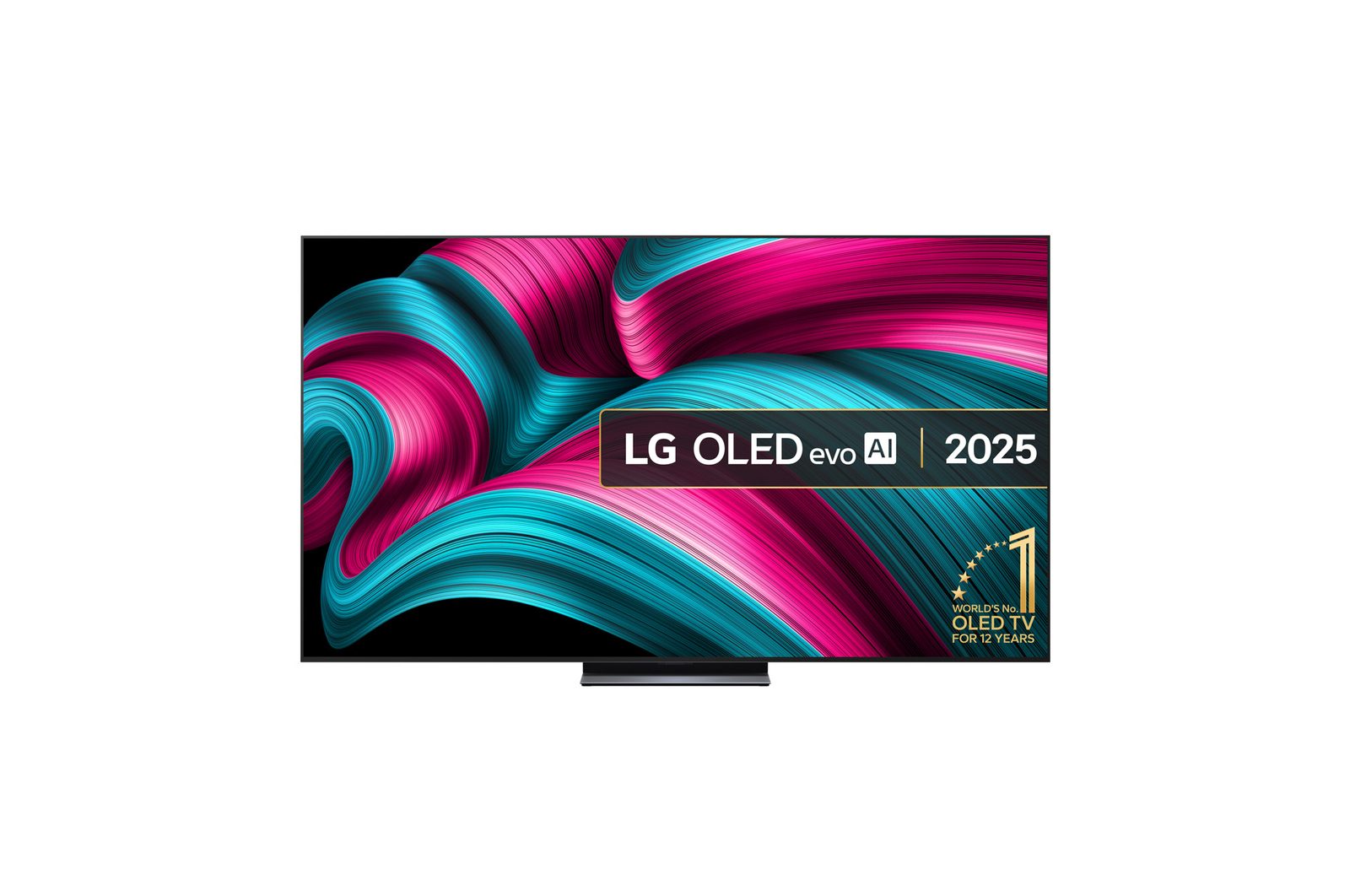 Front view of 83 inch LG OLED evo AI C54 4K Smart TV 2025 OLED83C54LA