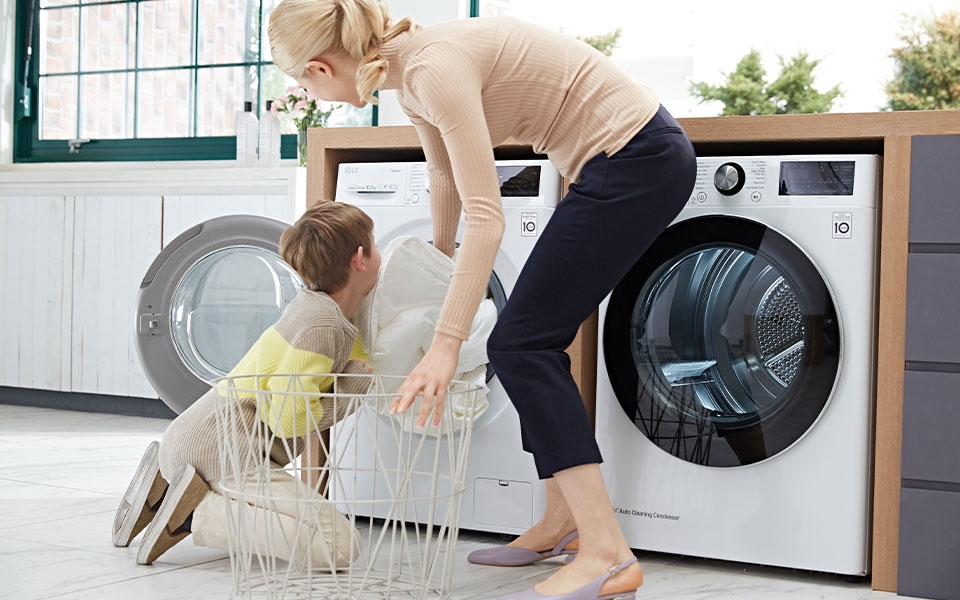 LG Washing machine in the kitchen
