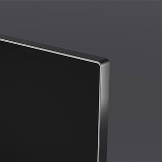 Side-view image of the LG SIGNATURE OLED 8K, showing the base and screen to emphasize the TV's ultra-slim design.